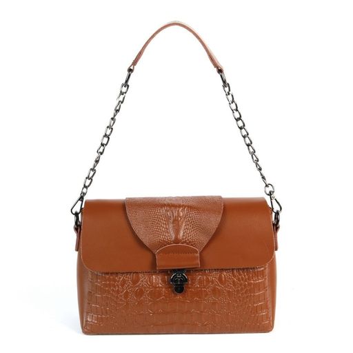 Женская кожаная сумка через плечо J005-220 Рыжий - Cidirro фото 3