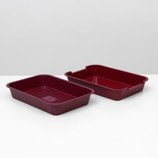 Туалет средний с сеткой 36 х 26 х 6,5 см, красный, - Simaland фото 5