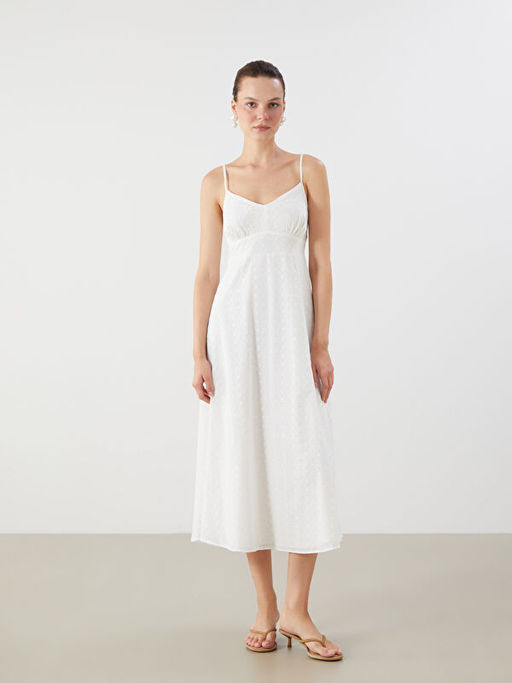 Ajurlu Ask?l? Belden Oturtmal? Brode Elbise