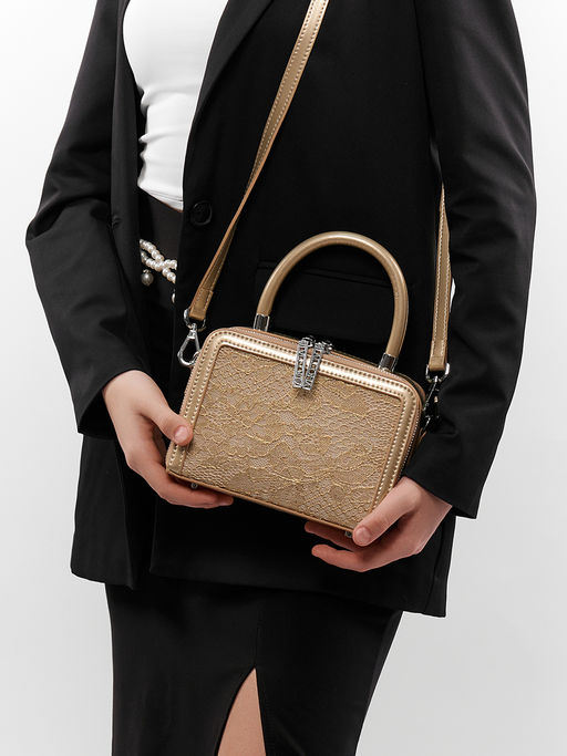 LACCOMA сумка F2065-4-светло золотистый натуральная кожа фото 2