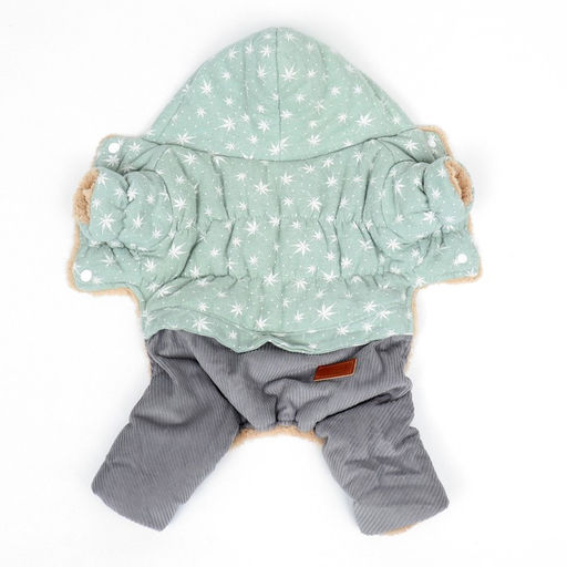 Комбинезон Прогулка, размер XS (ДС 20, ОГ 33, ОШ 23 см, до 3 кг), серо-зелёный - Simaland фото 9