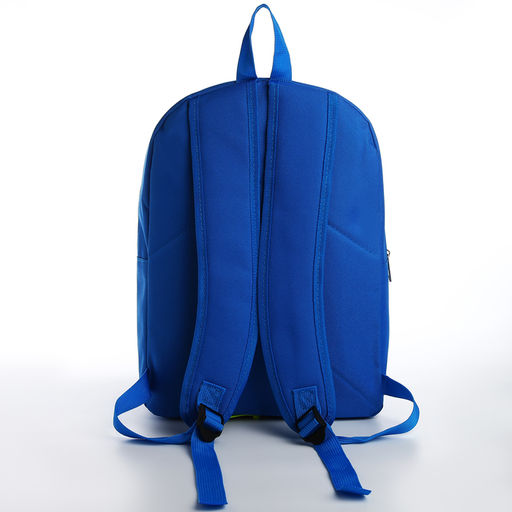 Рюкзак текстильный со шнуровкой FOCUS, 38х29х11 см, синий - Nazamok фото 7