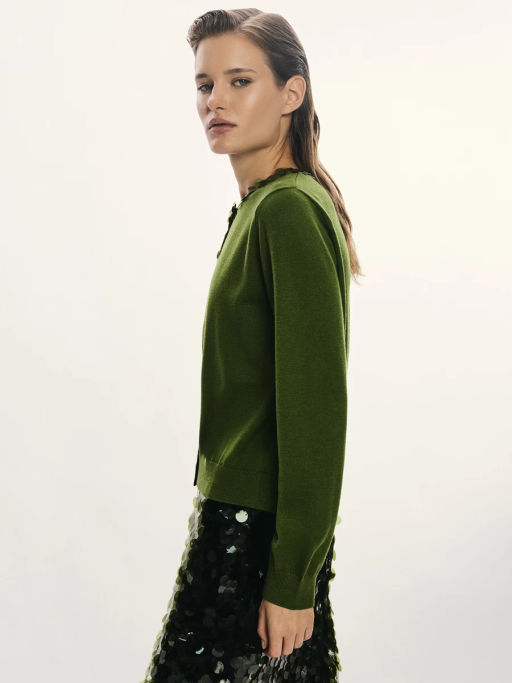 Кардиган с пайетками на воротнике / Zarina