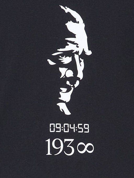 Bisiklet Yaka Atat?rk Bask?l? Erkek Bebek Ti??rt