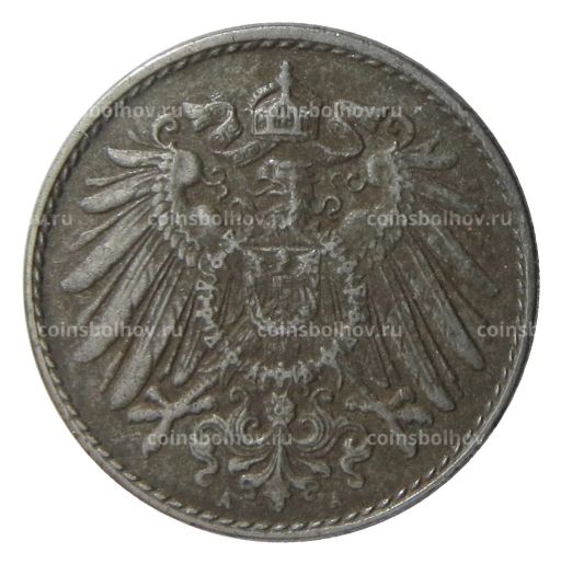Монета 5 пфеннигов 1919 года A Германия