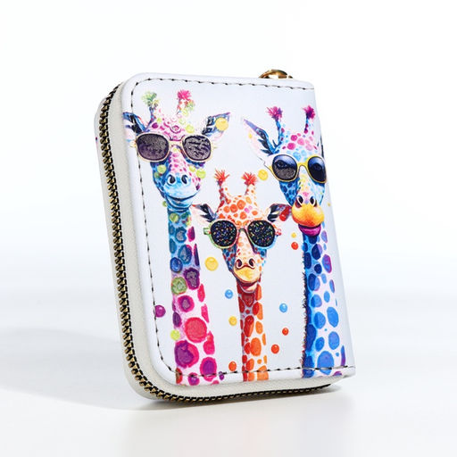 Кошелёк на молнии «Жирафы», белый