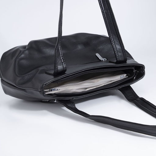 Сумка-тоут на молнии, цвет чёрный - Simaland фото 5