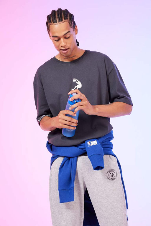 DeFactoFit Футболка оверсайз с круглым вырезом и короткими рукавами Shaquille ONeal  фото 3