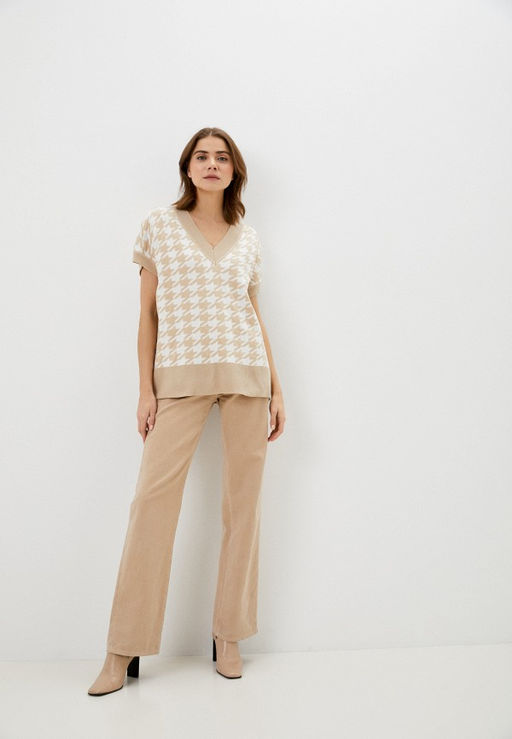 Жилет с орнаментом гусиные лапки - Incity фото 22