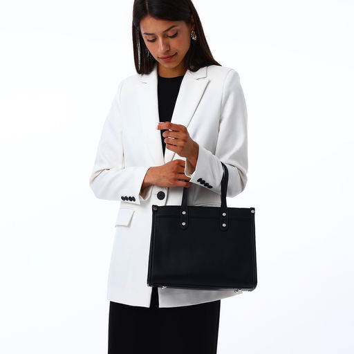 Сумка женская тоут TEXTURA на молнии, с кошельком, 30×10×24 см, чёрный