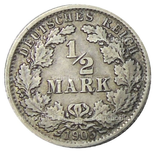 1/2 марки 1905 года J Германия