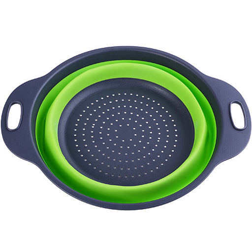 31489-1 Дуршлаг силикон с ручками, ЗЕЛЕНЫЙ.MB(х60)