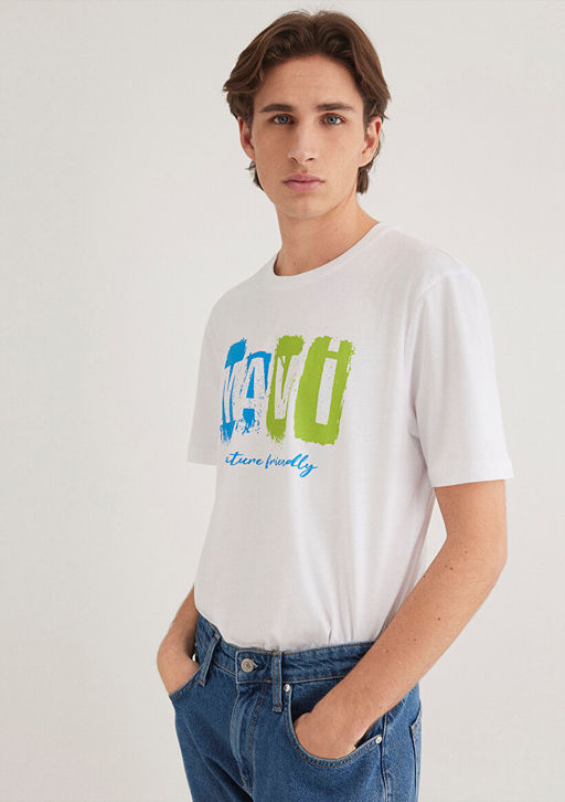 Mavi Logo Bask?l? Beyaz Tisort фото 2