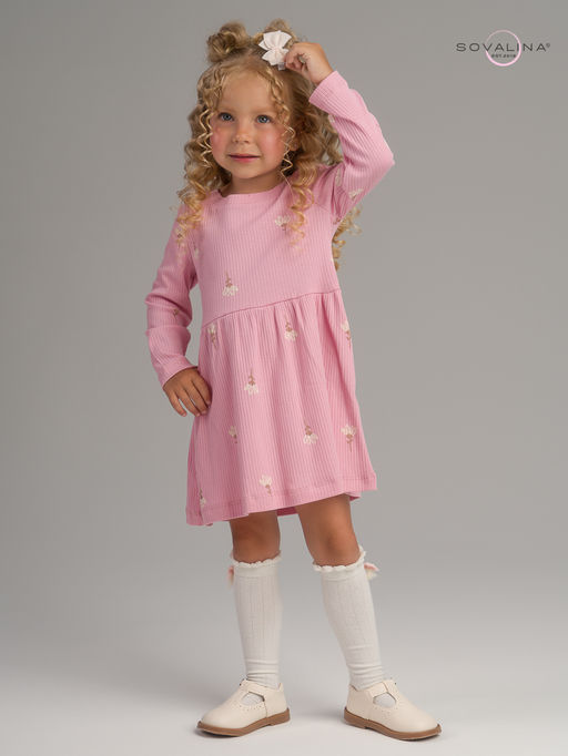 Платье Элла астра на пудре