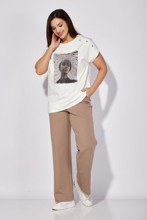 Костюм ТАиЕР 1283 белый,бежевый  фото 6