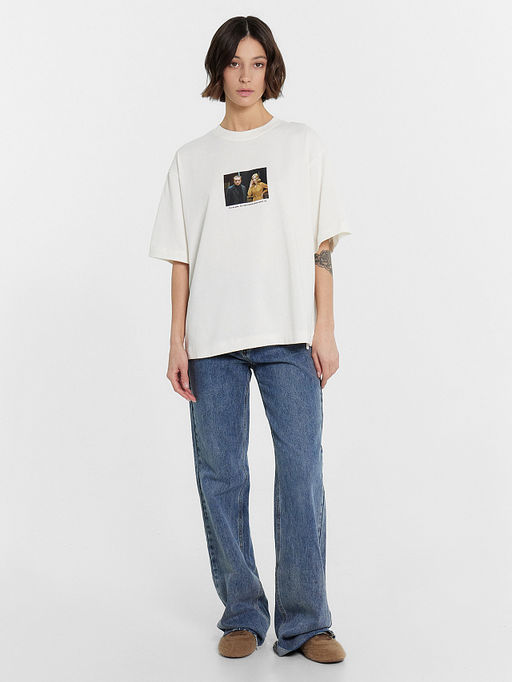 Футболка женская молочная с цитатой из фильма Ирония судьбы, или с легким паром! - Mark formelle фото 5