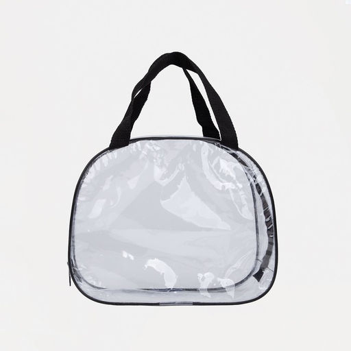 Косметичка на молнии, цвет прозрачный/чёрный - Simaland фото 3