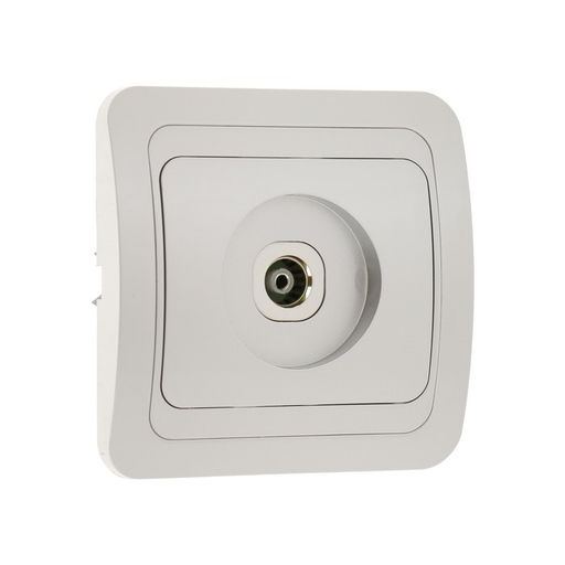 Розетка ТВ Luazon Lighting «Орион», скрытая, IP20, одноместная, серебристая