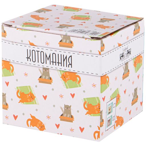 КРУЖКА LEFARD КОТОМАНИЯ С СИЛ. КРЫШКОЙ, 11,5/8,5*9СМ 400МЛ  фото 3