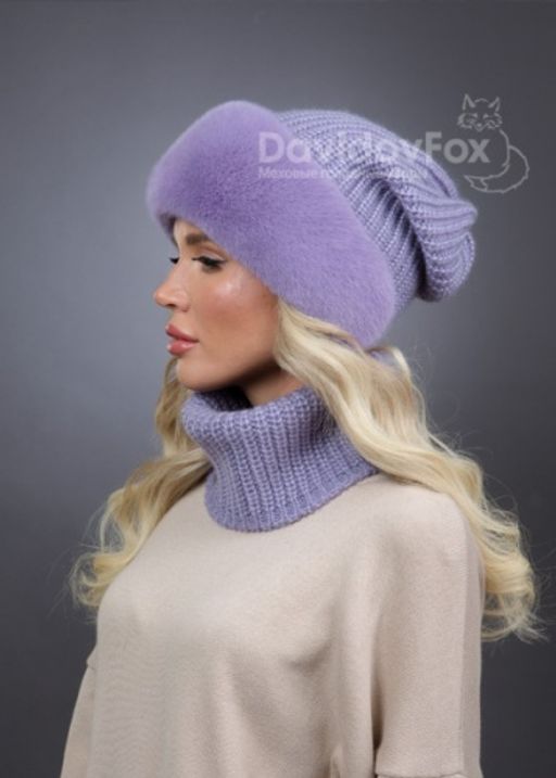 ВИДЕООБЗОР шапка Ника трикотаж экомех чертополох - Davidovfox фото 3