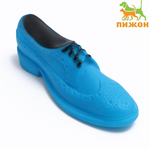 Игрушка пищащая Туфля для собак, 17 см, синяя
