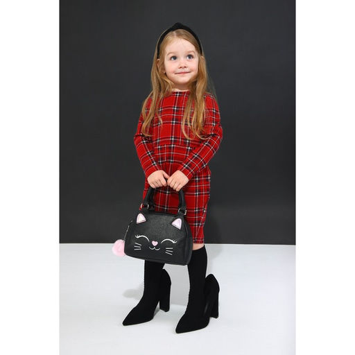 Сумка детская Котик на молнии, цвет чёрный - NAZAMOK KIDS фото 6