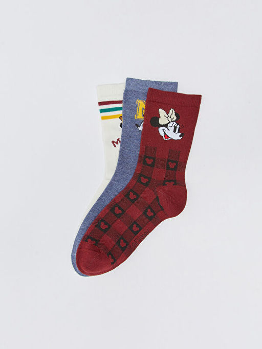 Minnie Mouse Desenli K?z ?ocuk Soket ?orap 3l? - Waikiki фото 2