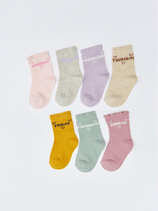 Desenli K?z Bebek Soket ?orap 7li - Waikiki фото 2