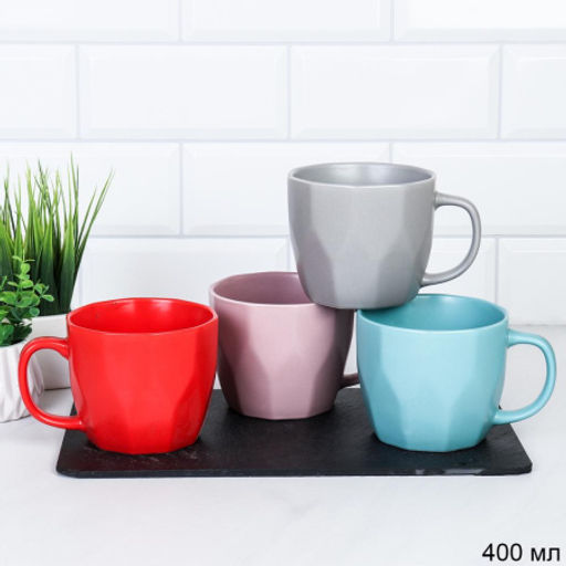 Кружка 400 мл с гранями / MC-913 /уп 72/цвет микс - Галеонтрейд фото 6