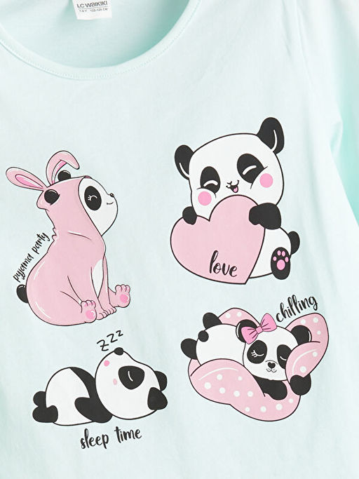 Bisiklet Yaka K?z ?ocuk Pijama ?st