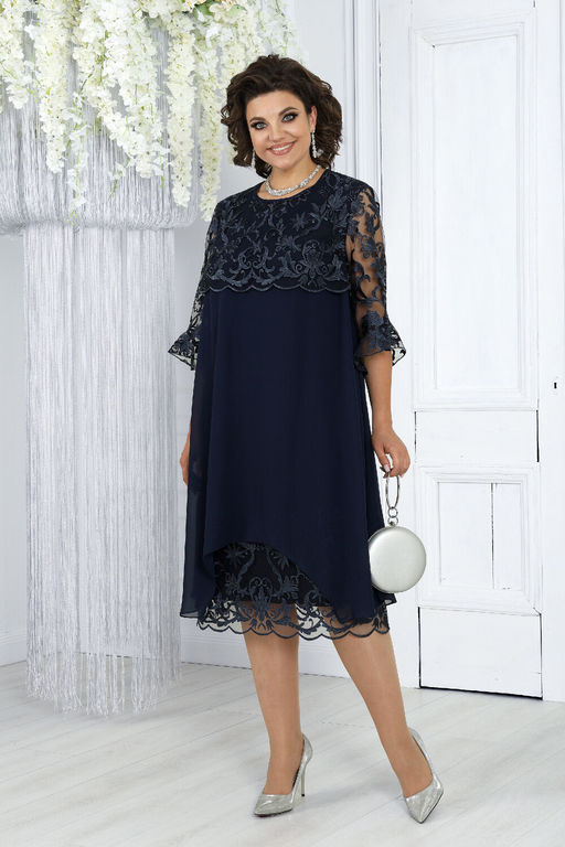 Платье Ninele 7431-Р темно-синий - Mira fashion фото 1252