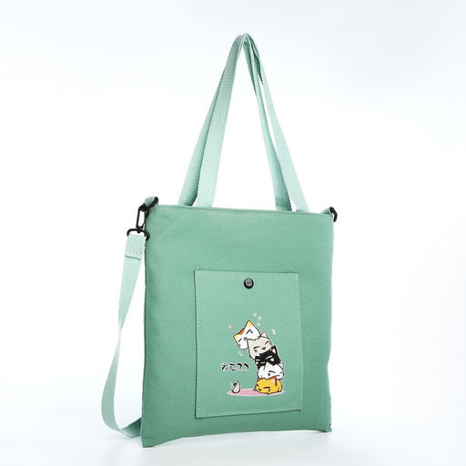 Шопер на молнии, цвет зелёный - Simaland фото 2