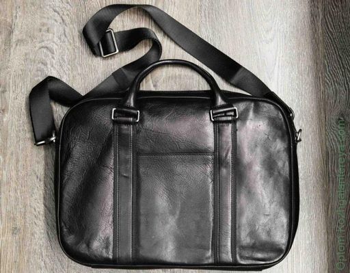 Мужская кожаная сумка-портфель Dierhoff ДМ 52512/3 Блек