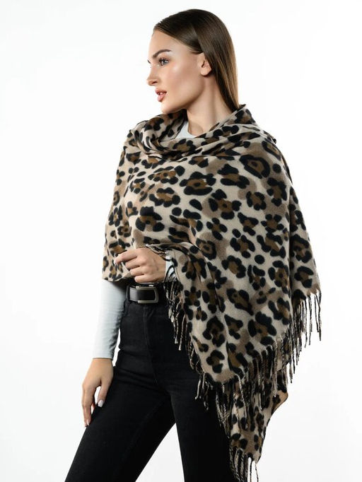 Яркий палантин с анималистичным принтом - Pretty mania фото 3