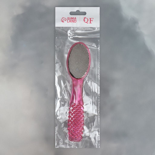 Пилка для пяток, двусторонняя, металлическая/наждачная, 17.5 см, МИКС