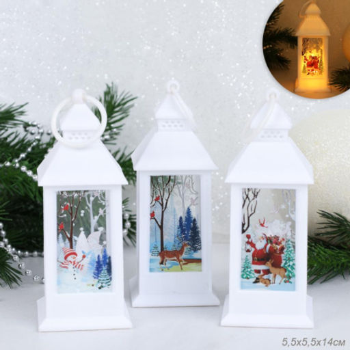 Фонарь светодиодный 14 см / JSLAN12white /уп 12/240/новогодний/белый - Галеонтрейд фото 4