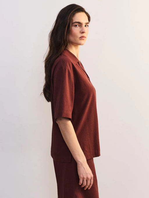 Блуза оверсайз из хлопка и вискозы ZR2605012010-21 / Zarina