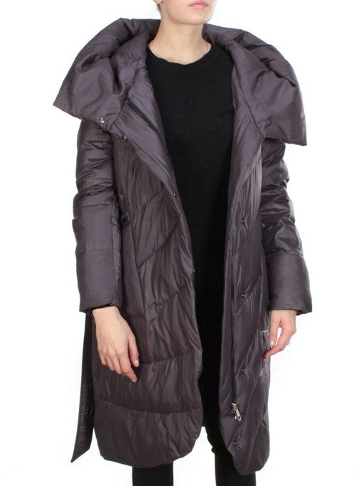 2237 GREY/PURPLE Пальто женское зимнее AKIDSEFRS (200 гр. холлофайбера) - Fashion фото 6