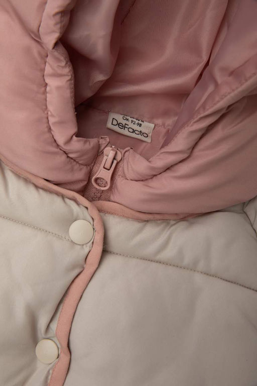 Пальто с капюшоном для маленьких девочек - Defacto фото 2