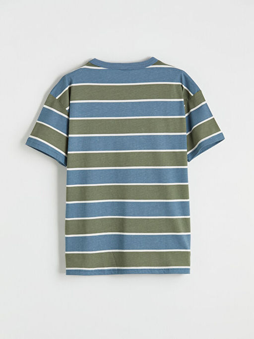 Bisiklet Yaka ?izgili Erkek ?ocuk Ti??rt