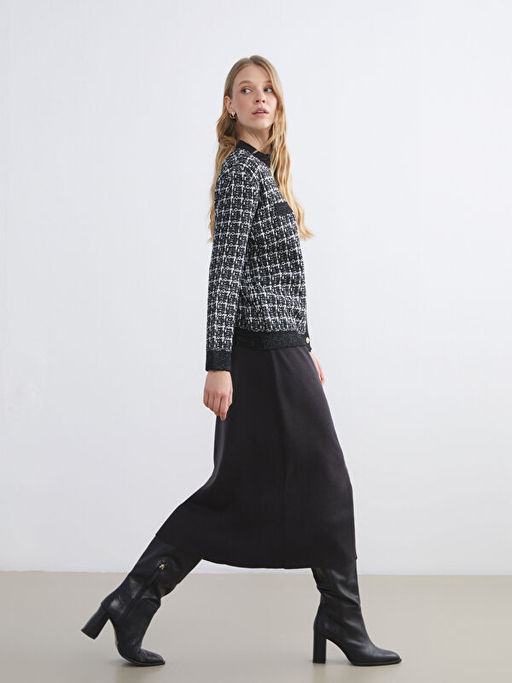 Beli Lastikli Triko Etek