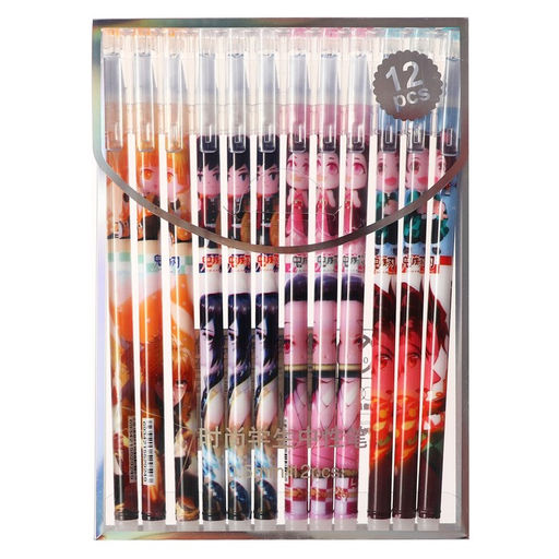 Цена за 12 шт. Ручка гелевая со стираемыми чернилами Calligrata, 0,5 мм, стержень синий, Аниме, микс  фото 5