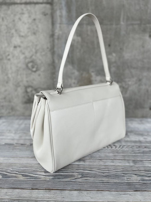 Женская кожаная сумка-портфель 8399-3 Кремовый - Sergio valentini фото 4