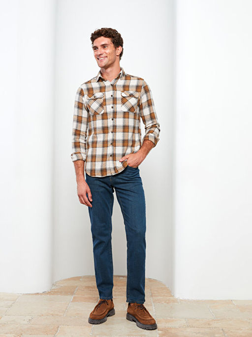 Regular Fit Uzun Kollu Ekose Erkek G?mlek