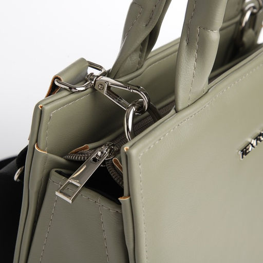 Сумка женская тоут TEXTURA на молнии, 22×11×22 см, зелёная