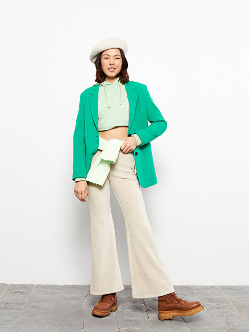 Kad?n Standart Fit D?z Pantolon