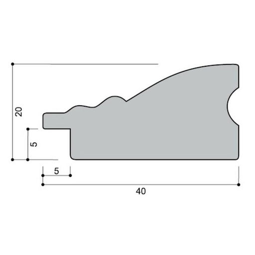 Рама для картин (зеркал) 50×60×4 см, дерево «Версаль», золотая