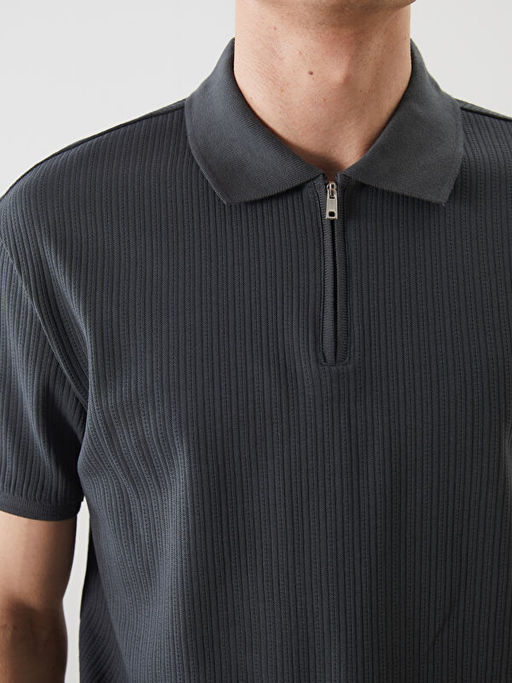 Polo Yaka K?sa Kollu Erkek Dokulu Ti??rt