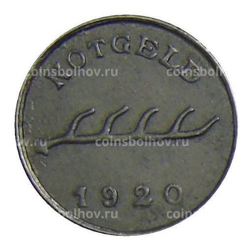 Монета 2 пфеннига 1920 года Германия  Нотгельд Бад-Мергентхайм