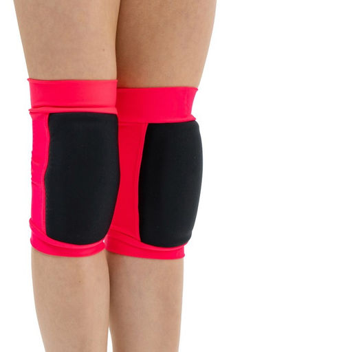 Наколенники для гимнастики и танцев Grace Dance, с уплотнителем, р. L, цвет чёрный/коралл  фото 2